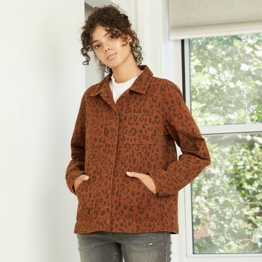 Universal Threads Leopard Print Chore Shacket size Small